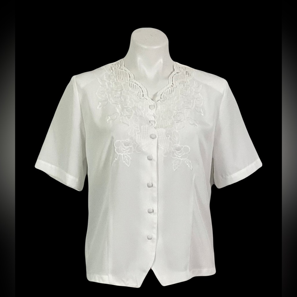 Vintage Lisa Josephs - silk poly blouse